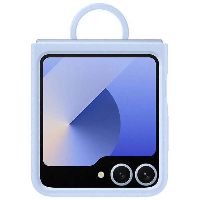 Samsung, Cover in Silicone con Anello, Blu, per Galaxy Z Flip6, EF-PF741TLEGWW