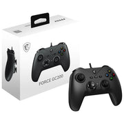 MSI Gamepad Cablato Force GC200 Trigger Effetto Hall Doppi Motori a Vibrazione Usb 3.0 Nero