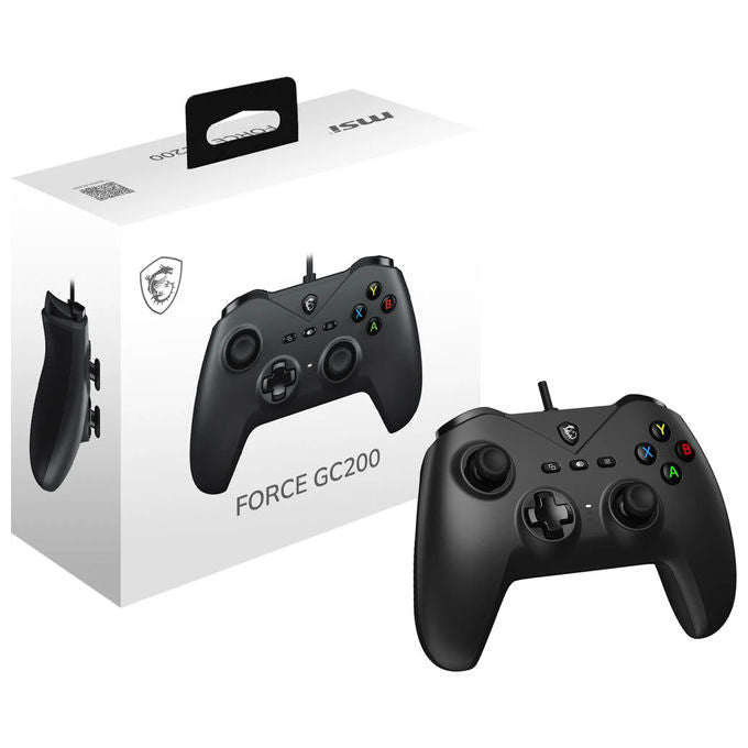 MSI Gamepad Cablato Force GC200 Trigger Effetto Hall Doppi Motori a Vibrazione Usb 3.0 Nero
