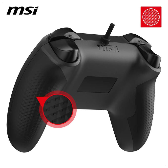 MSI Gamepad Cablato Force GC200 Trigger Effetto Hall Doppi Motori a Vibrazione Usb 3.0 Nero