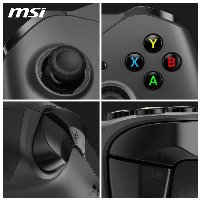 MSI Gamepad Cablato Force GC200 Trigger Effetto Hall Doppi Motori a Vibrazione Usb 3.0 Nero