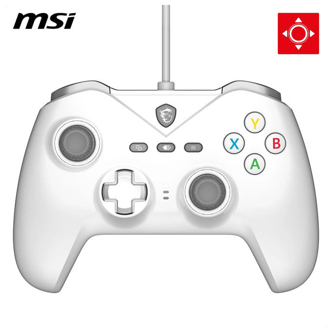 MSI Gamepad Cablato Force GC200 Trigger Effetto Hall Doppia Vibrazione Bianco