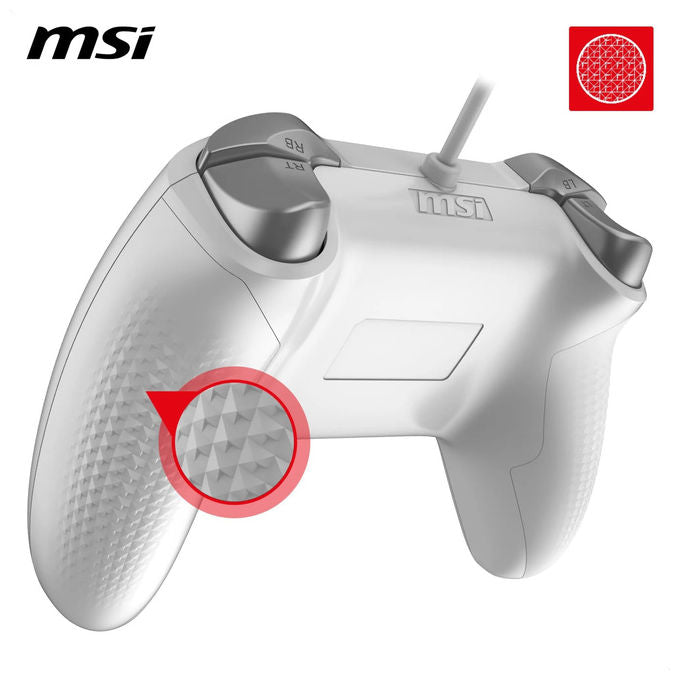 MSI Gamepad Cablato Force GC200 Trigger Effetto Hall Doppia Vibrazione Bianco