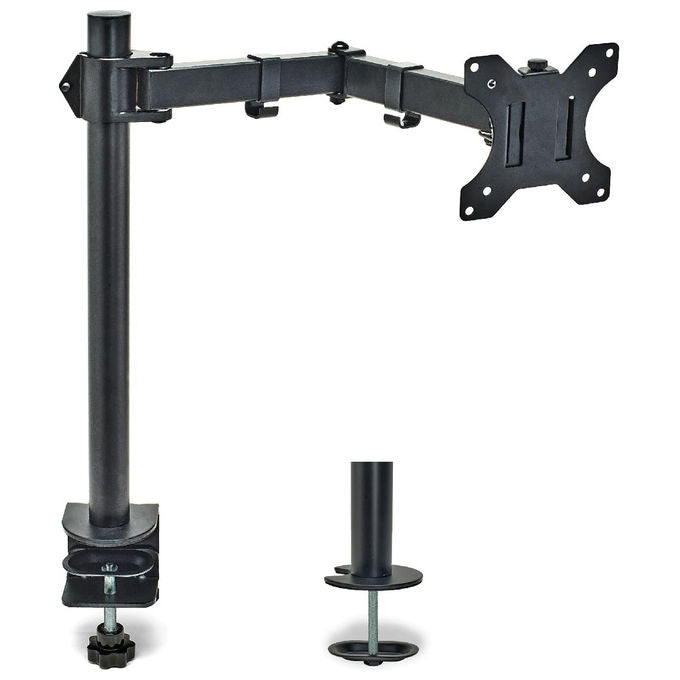 Overmust Braccio Singolo per Monitor 13-32'' Regolabile in Altezza 10 kg Nero
