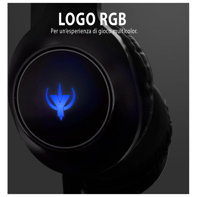 Spyco Cuffie Gaming Impulse HE-121 Suono Cristallino 50 mm Microfono Compatibile PC Mac Xbox PS4 Nintendo Nero