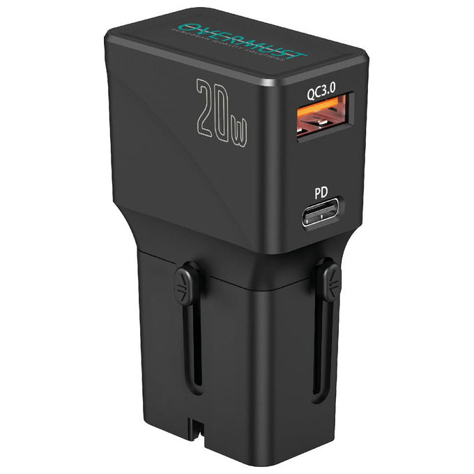 Overmust Adattatore Universale da Viaggio 20W Ricarica Rapida Compatibile 200+ Paesi con USB-C e USB-A