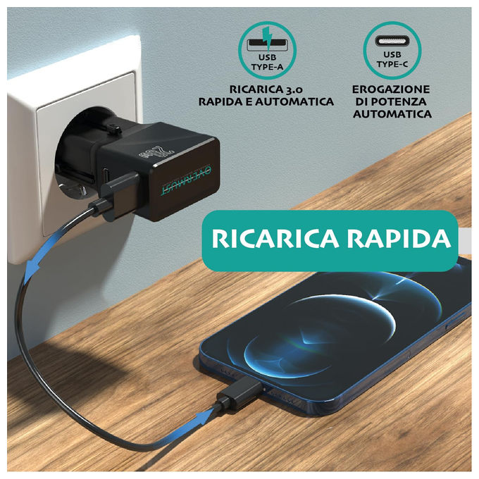 Overmust Adattatore Universale da Viaggio 20W Ricarica Rapida Compatibile 200+ Paesi con USB-C e USB-A