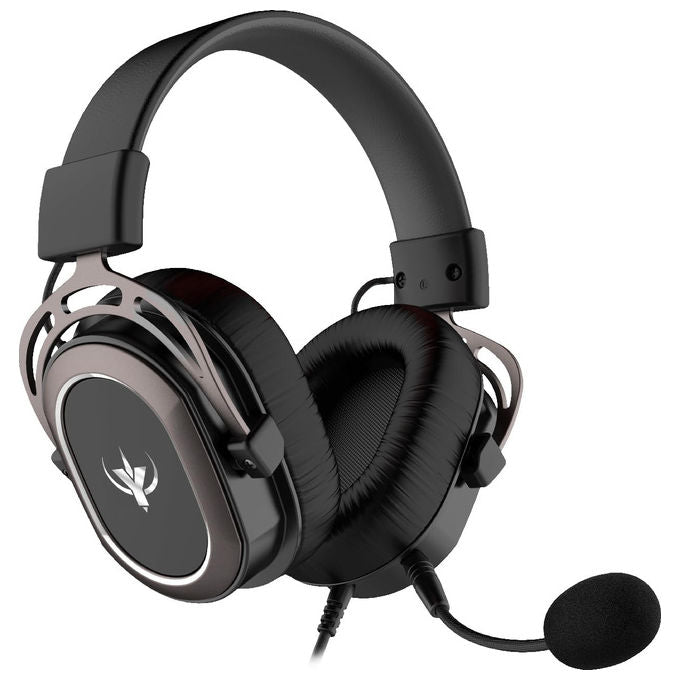 Spyco Cuffie Gaming Impulse HE-122 Audio 7.1 Surround Microfono Omnidirezionale Nero e Argento