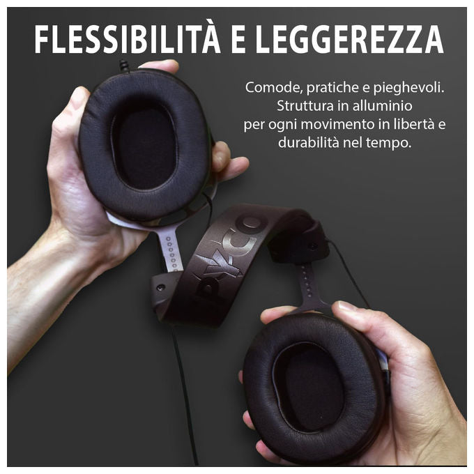Spyco Cuffie Gaming Impulse HE-122 Audio 7.1 Surround Microfono Omnidirezionale Nero e Argento
