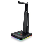 Spyco Supporto Cuffie Gaming Keeper HS-131 LED RGB 2 Porte USB 2.0 Nero