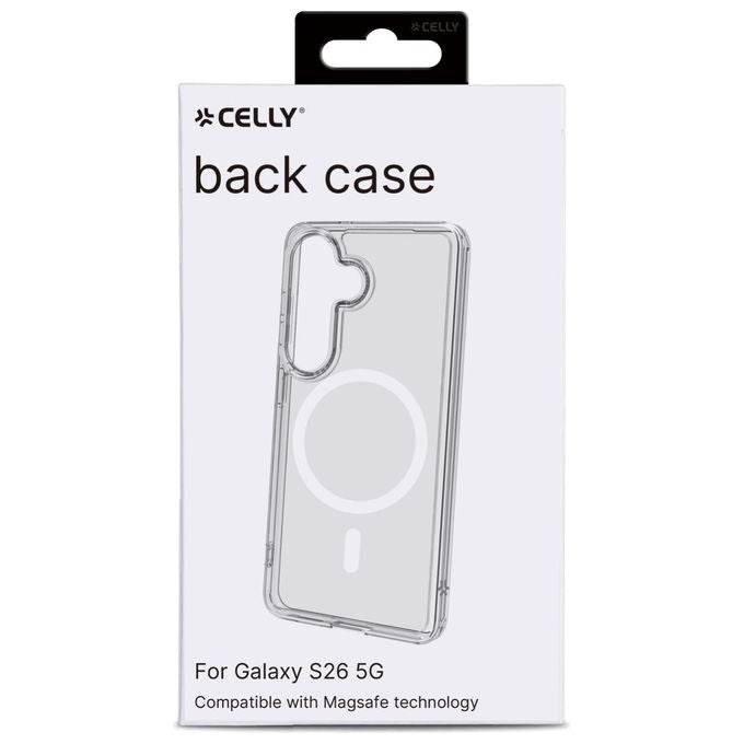 Celly Cover Custodia Trasparente Magsafe Compatibile per Samsung Galaxy S26