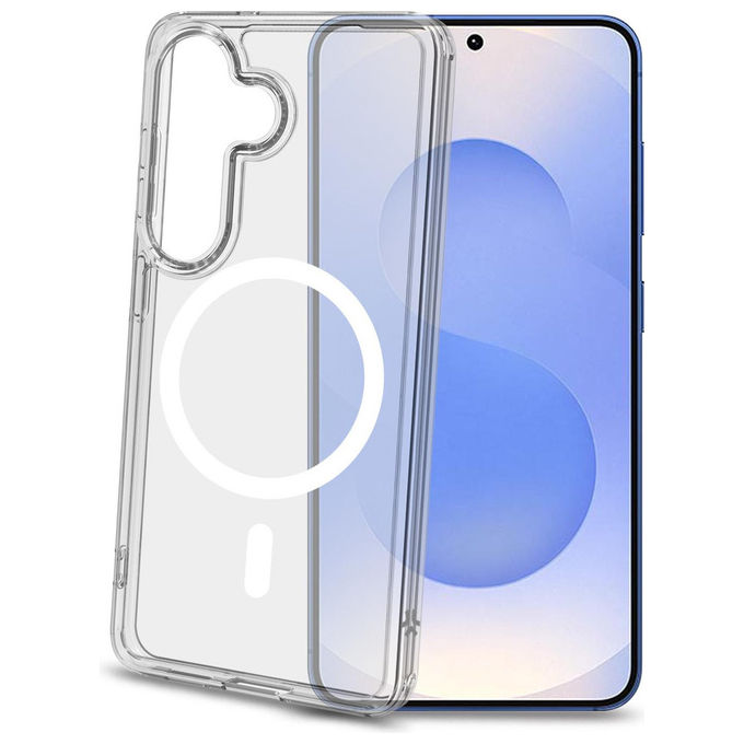 Celly Cover Custodia Trasparente Magsafe Compatibile per Samsung Galaxy S26