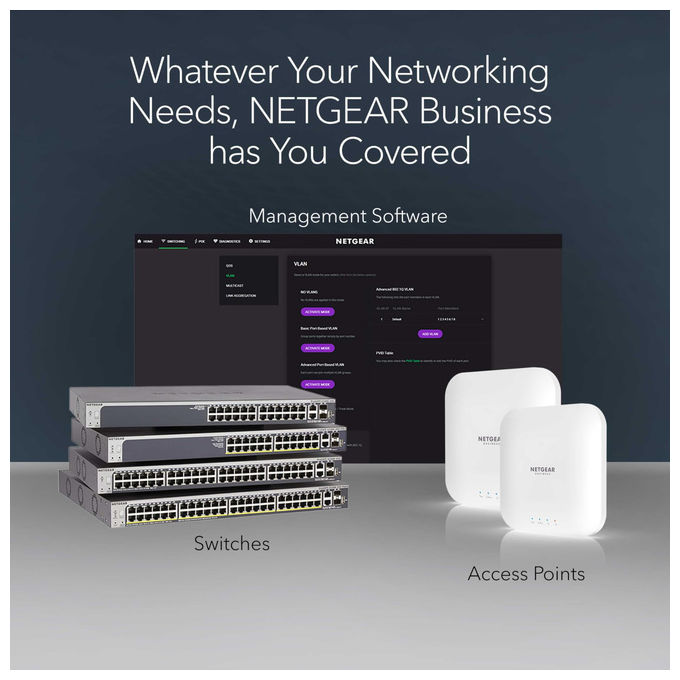 Netgear, Switch Gigabit a 16 Porte GS316, Montaggio Desktop o a Parete