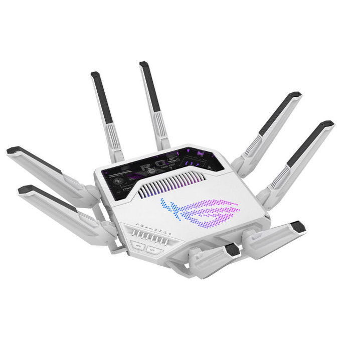 ASUS ROG Rapture GT-BE19000AI Router WiFi 7 Tri-Band 10 Gigabit Ethernet Bianco