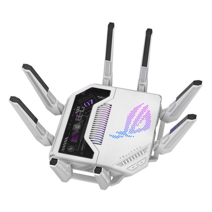 ASUS ROG Rapture GT-BE19000AI Router WiFi 7 Tri-Band 10 Gigabit Ethernet Bianco