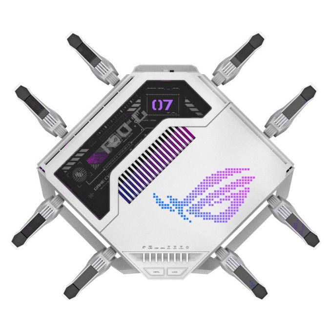 ASUS ROG Rapture GT-BE19000AI Router WiFi 7 Tri-Band 10 Gigabit Ethernet Bianco