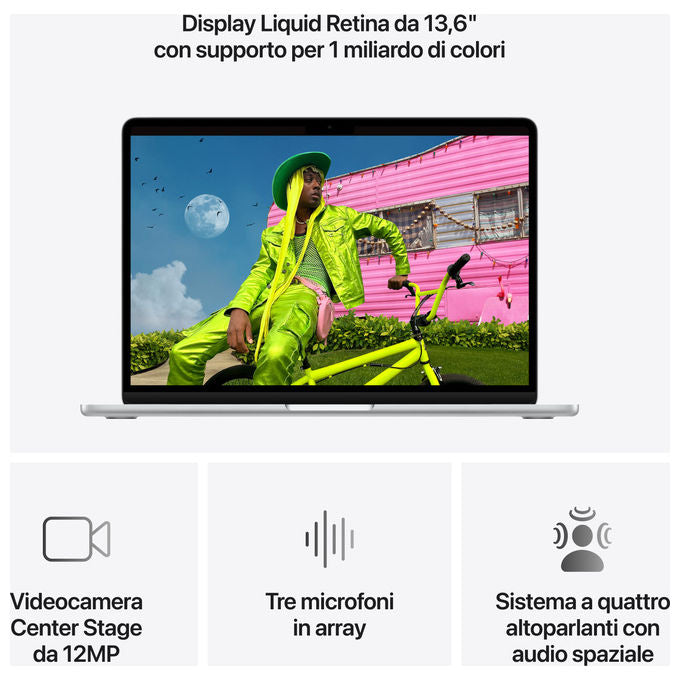 Apple MDH84T-A MacBook Air 13 pollici M5 16GB 1TB SSD colore Argento