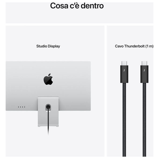 Apple, Studio Display, 27'' 5K, Vetro nanotexture, Adattatore VESA, Argento