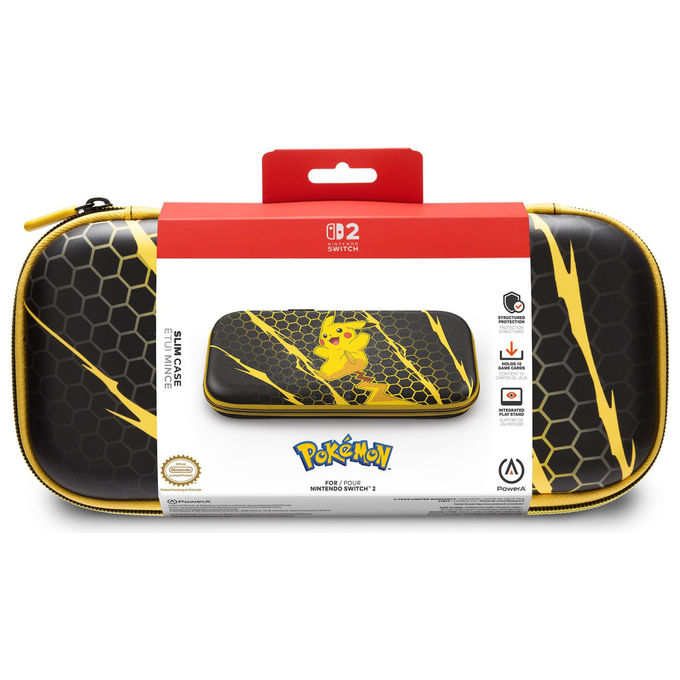 Powera Custodia Slim per Nintendo Switch 2 Pokémon Pikachu Tempesta Licenza Ufficiale Protettiva