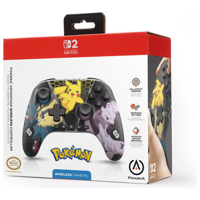 Powera Controller Wireless Advantage per Nintendo Switch Pokémon Mega Evoluzioni Effetto Hall