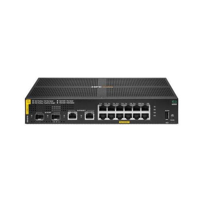 HPE Switch di Rete Aruba Networking CX 6000 12 Porte Gigabit Ethernet PoE