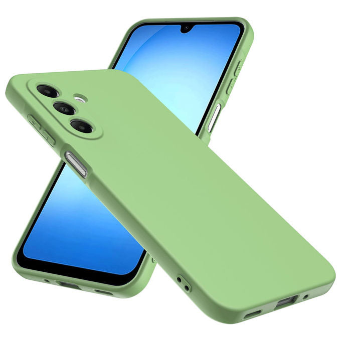 Celly cover per Samsung Galaxy A37 5G, Sandcase, TPU morbido anti-shock, effetto sabbiato antiscivolo, trasparente verde