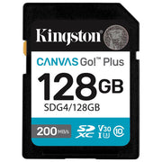 Kingston, Scheda di Memoria SDXC, 128GB, 200MB-s, C10 UHS-I U3 V30, SDG4-128GB