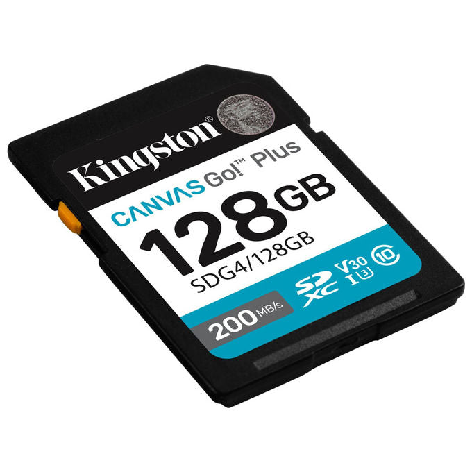 Kingston, Scheda di Memoria SDXC, 128GB, 200MB-s, C10 UHS-I U3 V30, SDG4-128GB