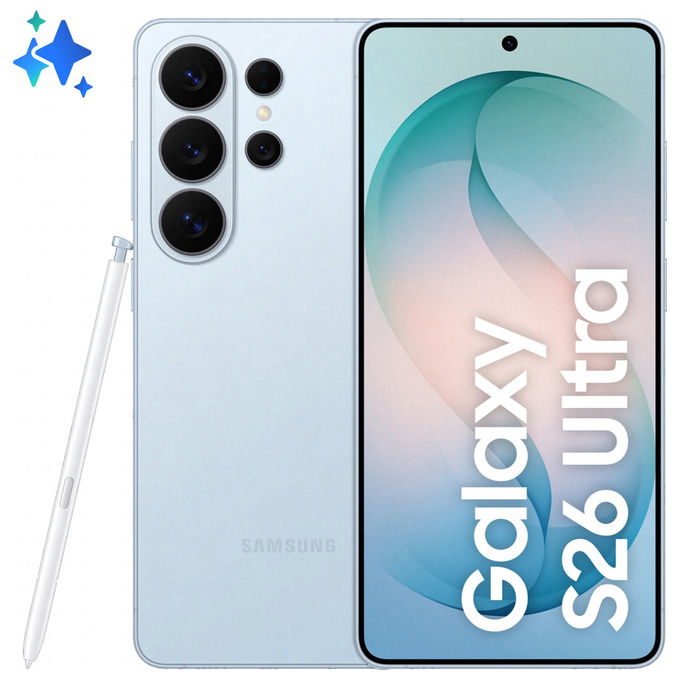 Samsung Galaxy S26 Ultra 512GB Smartphone AI Display Privacy integrato Sky Blue