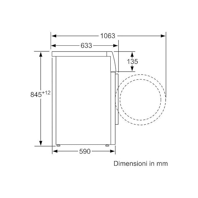 Bosch WAN28228IT Serie 4 Lavatrice Carica Frontale 8 Kg 1400 Giri Classe A Motore Inverter (84.5x60x59.8 cm) colore Bianco