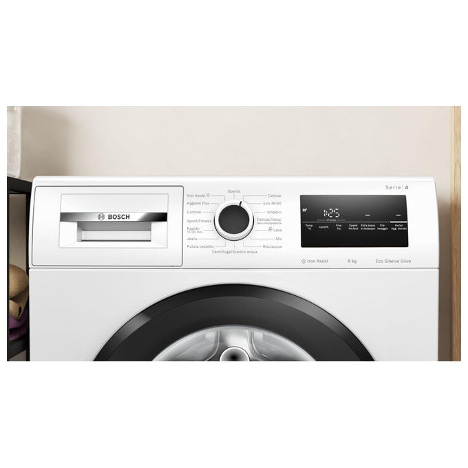 Bosch WAN28228IT Serie 4 Lavatrice Carica Frontale 8 Kg 1400 Giri Classe A Motore Inverter (84.5x60x59.8 cm) colore Bianco