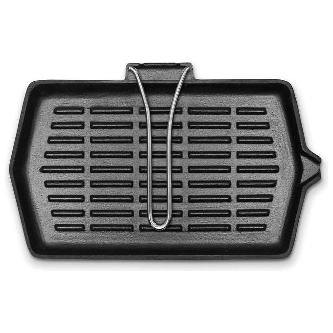Barazzoni 8015403521 Bistecchiera in Ghisa Manico Pieghevole 35x21 cm Induzione Gas Elettrico Forno 280° colore Nero