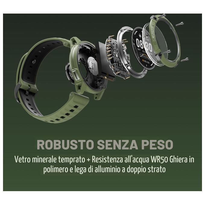 Coros Nomad Orologio GPS Sportivo Touchscreen MIP 1.3'' 22 giorni Batteria Mappe Globali Verde