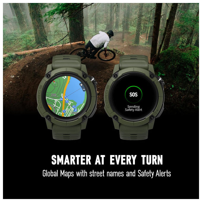 Coros Nomad Orologio GPS Sportivo Touchscreen MIP 1.3'' 22 giorni Batteria Mappe Globali Verde