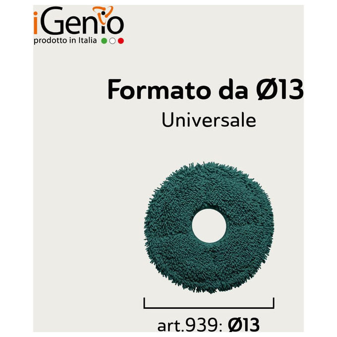 Igenio Panni di Ricambio Mop per Robot Lavapavimenti Ø13cm 6 Pezzi Art.939