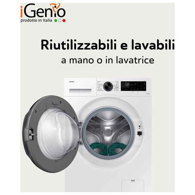Igenio Panni di Ricambio Mop per Robot Lavapavimenti Ø13cm 6 Pezzi Art.939