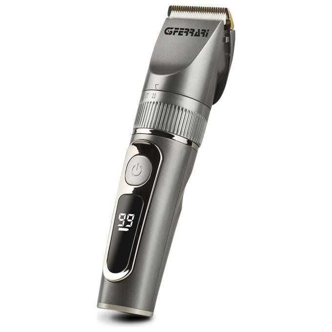 G3 Ferrari, Tagliacapelli e Barba Ricaricabile Razor Act, Batteria Litio, Display Digitale, Grigio
