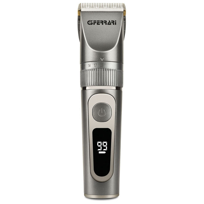 G3 Ferrari, Tagliacapelli e Barba Ricaricabile Razor Act, Batteria Litio, Display Digitale, Grigio