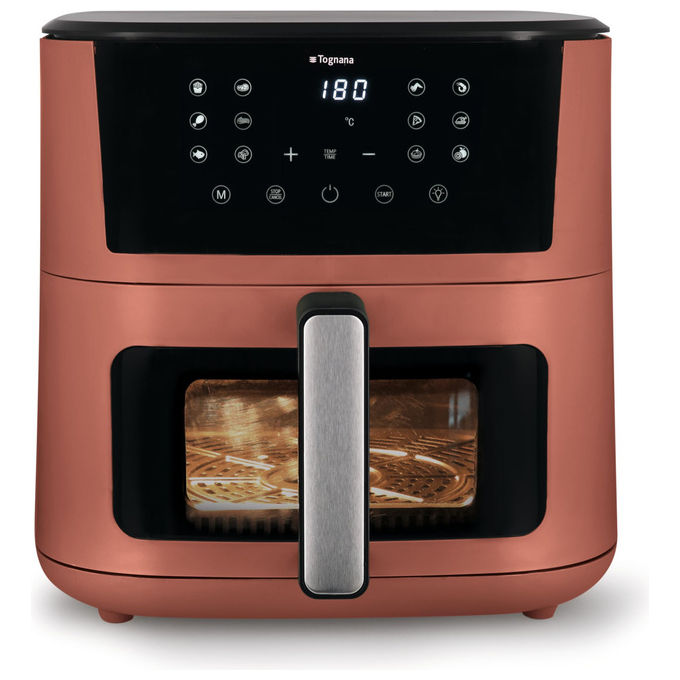 Tognana, Friggitrice ad Aria, 10L, Doppia Resistenza, 2300W, Display Digitale, Rosso Mela