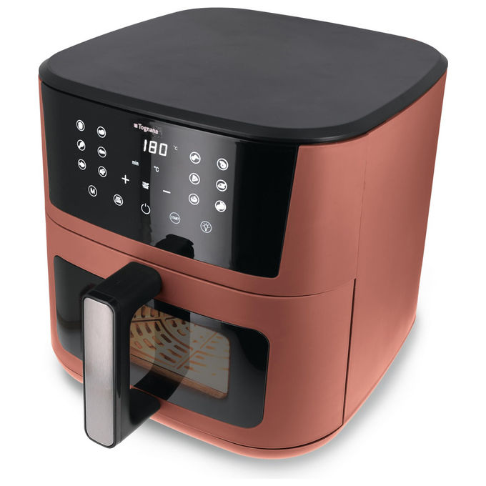 Tognana, Friggitrice ad Aria, 10L, Doppia Resistenza, 2300W, Display Digitale, Rosso Mela