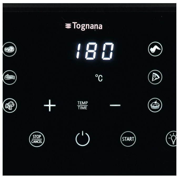 Tognana, Friggitrice ad Aria, 10L, Doppia Resistenza, 2300W, Display Digitale, Rosso Mela