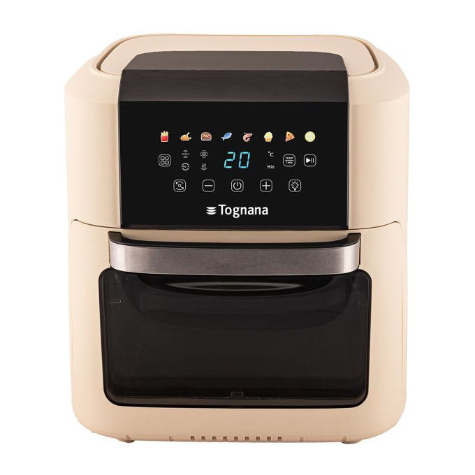Tognana Porcellane Friggitrice ad Aria Calda 11 L 2000 W Beige e Nero