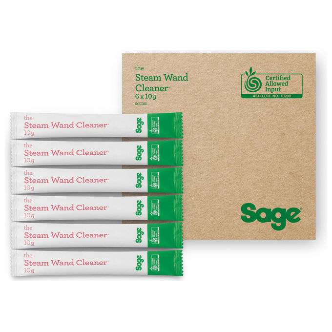 Sage SCC301NEU0ZEU1 Detergente in Polvere per Lancia Vapore Macchina da Caffe' 6 Bustine Monodose colore Bianco