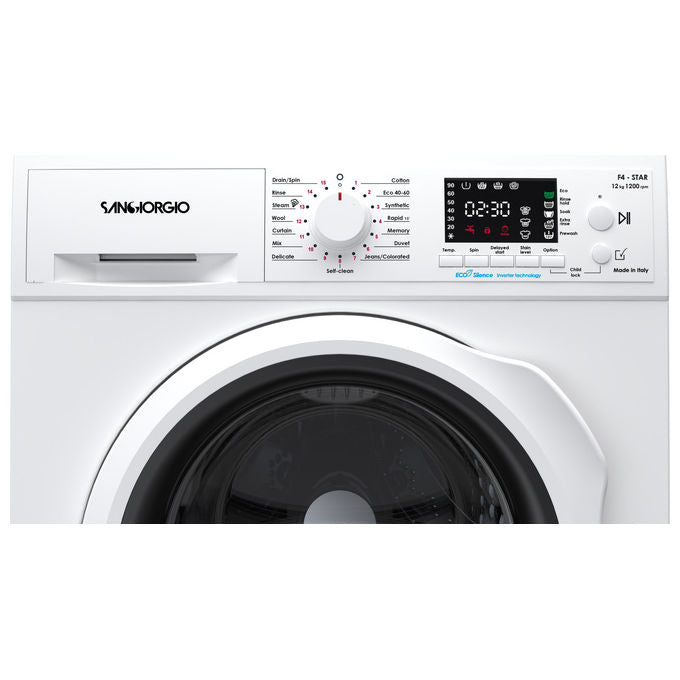 SanGiorgio F1012A9 Lavatrice Caricamento Frontale 10 Kg 1200 rpm Classe A (84x60x59 cm) colore Bianco