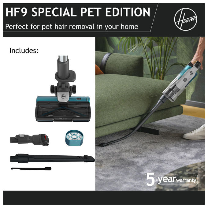 Hoover HF916BF HF9 Aspirapolvere senza fili Brushless 61 AW 4000 mAh autonomia 30 min Anti Torsione colore Blu