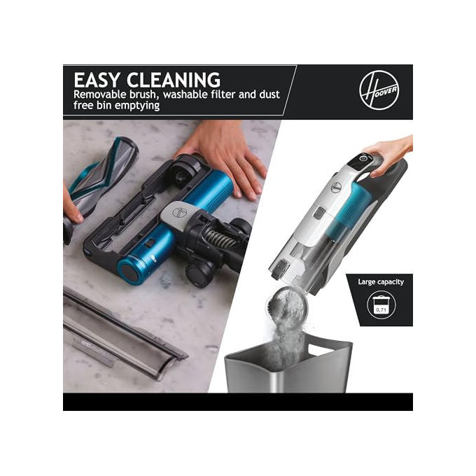 Hoover HF916BF HF9 Aspirapolvere senza fili Brushless 61 AW 4000 mAh autonomia 30 min Anti Torsione colore Blu