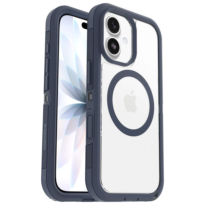 Otterbox Custodia Defender Series Pro XT Clear MagSafe Antiurto Trasparente-Blu per iPhone 17