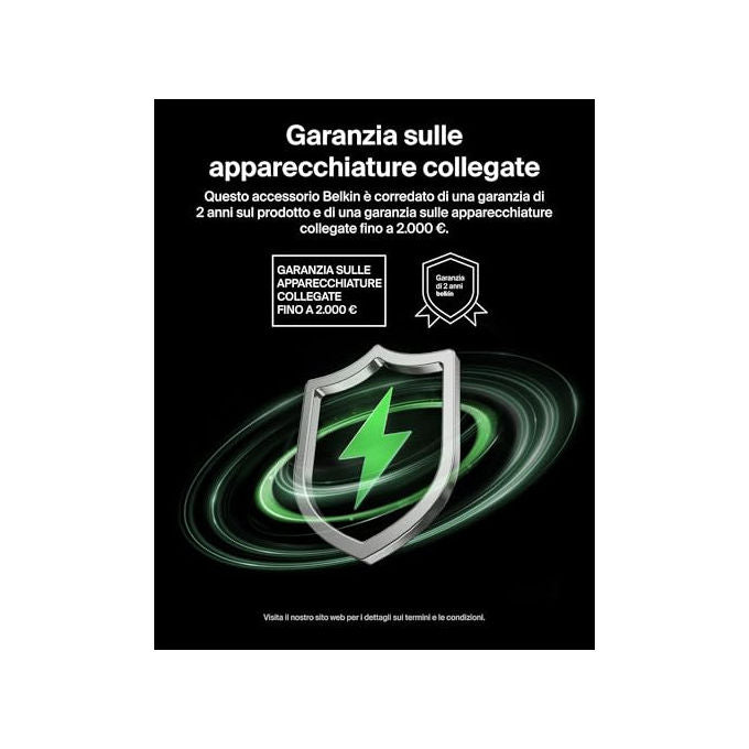 Belkin, Caricabatteria da muro GaN 100W, 2 USB-C, 1 USB-A, Ricarica Rapida per MacBook, iPhone, Samsung, Bianco