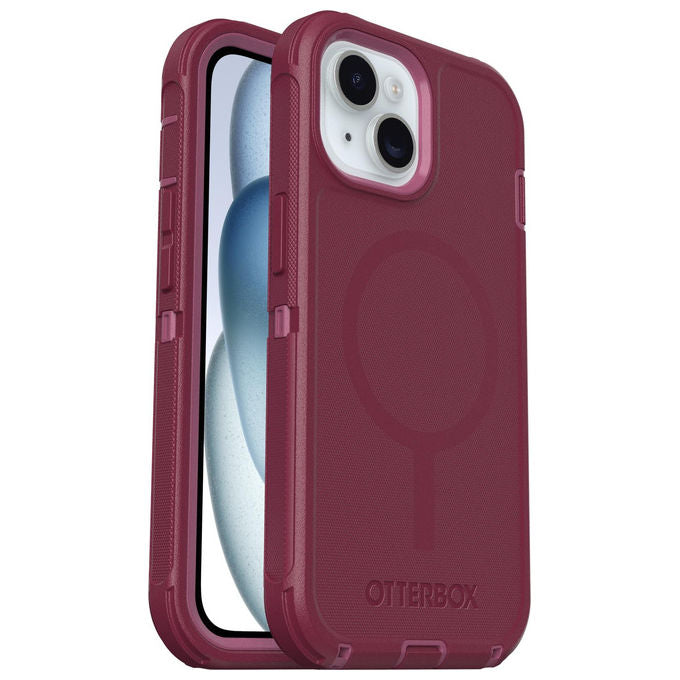 OtterBox, Custodia Defender Series MagSafe per iPhone 13, 14, 15, 16e, 17e, Antiurto, Rosa