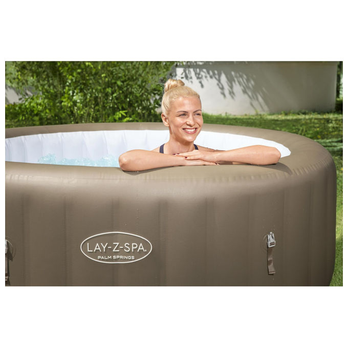 Bestway, Idromassaggio Gonfiabile Lay-Z-Spa Palm Springs AirJet, 4-6 Persone, 196x71 cm